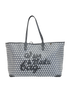 I Am A Plastic Bag Zipped Tote, &pound;275, Handbags, Grey, Canvas, Front view